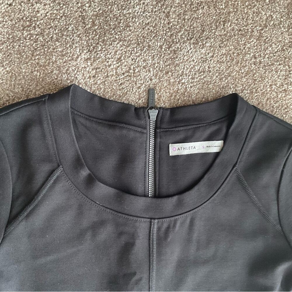 Athleta NWT En Route Dress Fit & Flare Black Dress Size Small Little Black Dress - Picture 4 of 10